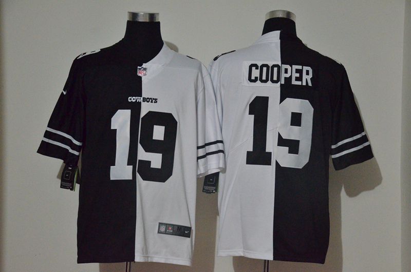 Men Dallas cowboys #19 Cooper Black white Half version 2020 Nike NFL Jerseys->dallas cowboys->NFL Jersey